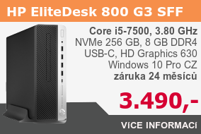 HP Elitedesk 800G3; Core i5 / 3,4 GHz, 8GB RAM, 256GB SSD NVMe, Windows 10 Pro - SFF