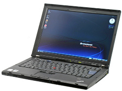 Lenovo ThinkPad T61 otevřený zpředu