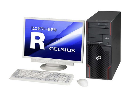 Fujitsu Celsius W520 s monitorem