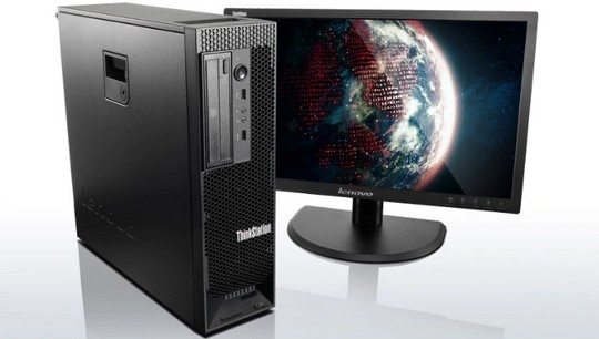 Lenovo ThinkStation C30 s monitorem