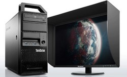 Lenovo ThinkStation E32 Tower s monitorem