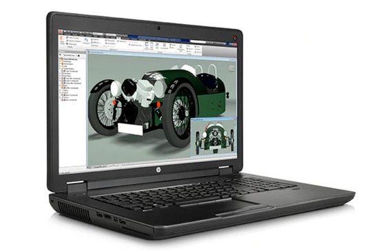 HP Zbook 17 G2 zapnutý