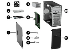 HP Z2 Tower G4 Workstation rozebraný