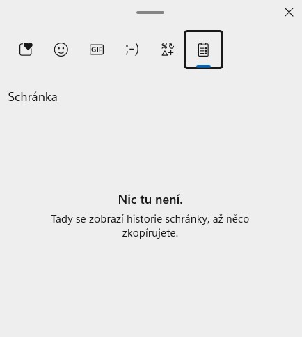 Schránka Windows 11