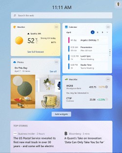 Widgety ve Windows 11