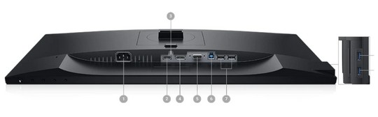 Dell P2419H IPS konektory