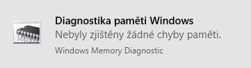 Diagnostika paměti Windows