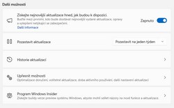 Windows Update nastavení