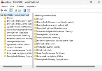 Certifikáty ve Windows 11