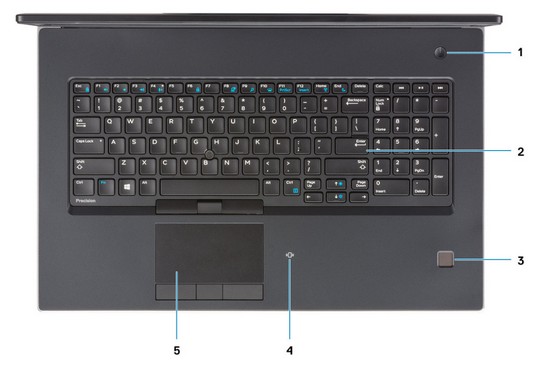 Dell Precision 7740 klávesnice