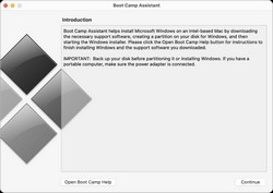Boot Camp Assistant instalace