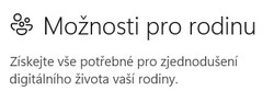 Možnosti pro rodinu