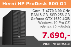 Herní počítač HP EliteDesk 800 G1 tower i7-4770 Geforce GTX 1650