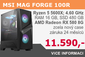 Herní PC - MSI MAG FORGE 100R 5600X|16G|480G|RX 580 8G|Win11 