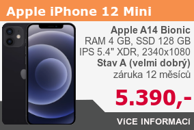 iPhone 12 mini 128GB Černá, stav A 