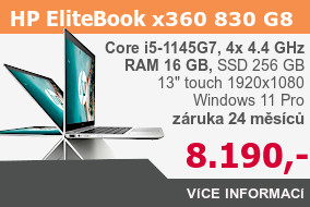 HP Elitebook x360 830 G8; Intel Core i5-1145G7 / 2,6 GHz, 16GB RAM, 256GB SSD, 13